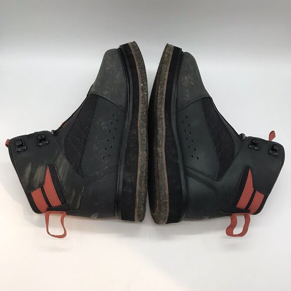 Simms Tributary Wading Boots Men's 8 Brown 12mm Felt Sole Lace Up Fishing Shoes - Picture 7 of 15